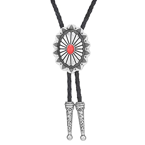 Bolo cravate homme ajustable en cuir turquoise pour éviter les cols serrés