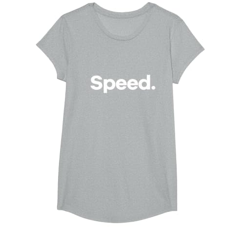 that Says Speed T-Shirt, Girls, Heather Grey, X-Small