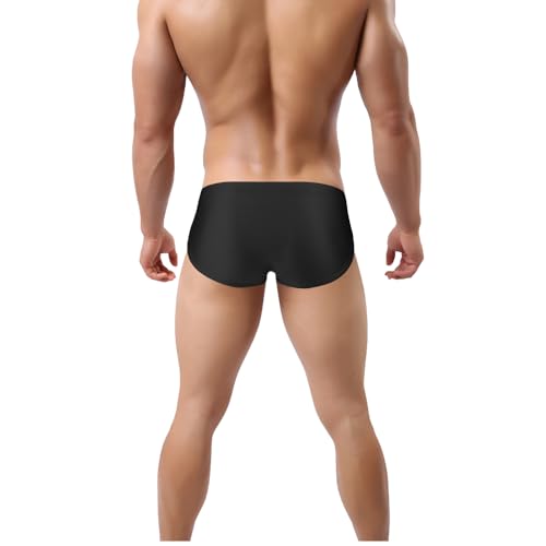 ZONBAILON Mens Sexy Bulge Enhancing Briefs Underwear Low Rise Ice Silk Big Ball Pouch Underpants M L XL 2XL 3XL Pack2