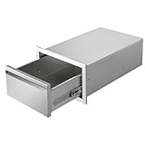outdoor kitchen drawers 14 wx8 5 hx23 d flush mount access single drawer bbq stainless steel drawers for outdoor kitchen island or grill station