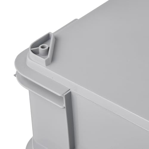 keeeper Transportbox mit Tragegriffen, Euro-Box L, 20,5 l, 43 x 35 x 17,5 cm, Bruno Eco Line, Grau (Eco Stone Grey)