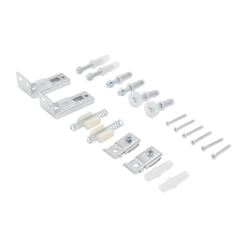 Kit de Herrajes para Puertas Plegables Correderas | Soportes, Pivotes y Ruedas Guía para Clósets de 1 Pulgada, Repara Puertas de 7/8 a 1-3/8 Pulgadas hasta 30lbs miniatura 3