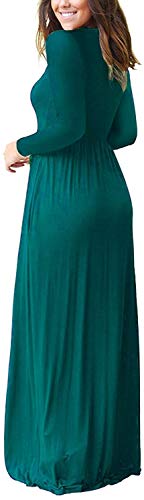 Image of AUSELILY Women's Classic Long Sleeve Dress Loose Plain Long Casual Maxi Dresses with Pockets 2026