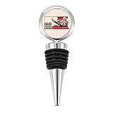 Liefermenge: 1 x Weinstopfen Acadec Flaschenverschluss aus Porzellan, Edelstahl, Gummi, wiederverwendbar, Rot