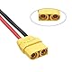 RIIEYOCA XT90 Stecker auf XT90 Buchse Stecker, XT90 2M 10AWG Verlängerungskabel, für RC Lipo Batterie FPV Drone Große Modellflugzeuge etc.