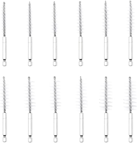 Image of NEIKO 00325A Wire Brush Drill Attachments with 1 /4-Inch Hex Shank, SAE and MM Brushes Assortment, Mountable on Power Drill or Die Grinder, 38-Piece Set