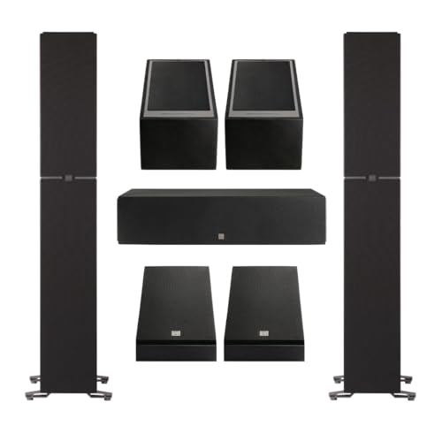 Image of Definitive Technology Dymension Atmos Home Theater System - Bundle with (2) DM70 Towers, (1) DM30 Center Channel, (2) DM95 Rear Speakers and, (2) DM90 Atmos Speakers