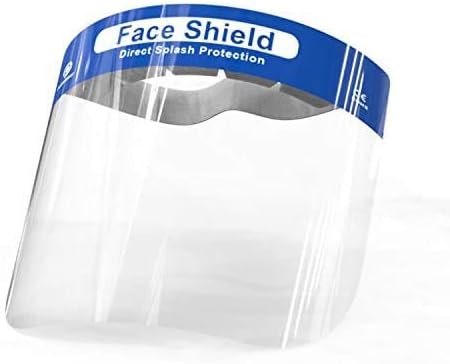 2 Pack All-Round Protection Hat with Clear Wide Visor Lightweight Transparent Shield with Adjustable Elastic Band