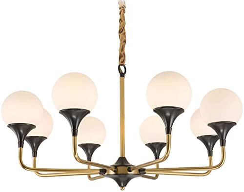 Chandelier Spoutnik 6 lumières or plafonnier moderne semi-encastré