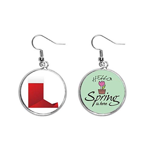 Pendientes de primavera con motivo de calcetines de origami para colgar