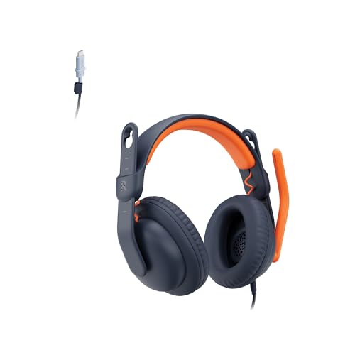 Image of Logitech Zone Learn Over-Ear Wired Headsets for Learners, Comfortable and Adjustable fit for Kids, Replaceable Accessories, Mic, USB-C for Windows /macOS /iPadOS /Android /Mobile