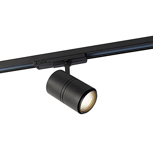 Qazqa - Modern dimmable 3-Phase Track Spotlight Ceiling Black incl. LED 3000K - Ruler 38- - Modern | 1 Way Light - Aluminium Surface-Mounted spotway Light - Suitable for Bedroom I