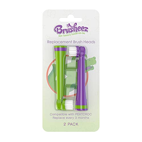 Snappy the Croc : Brusheez Electronic Toothbrush Replacement Brush Heads (Snappy the Croc)–2 Pack