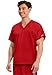 Cherokee Originals Unisex V-Neck Scrubs Shirt, Red, X-Large