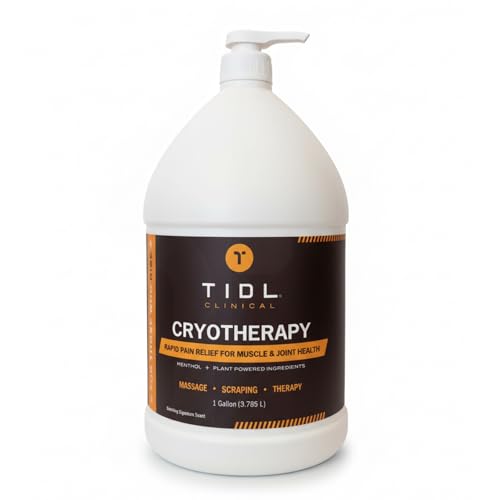 TIDL Cryotherapy Soothing Cream, 1 Gal, Targeted Neck, Joint & Muscle Soothing Cream with Organic, Plant-Based Menthol, Instant Cooling for Sport, Professional Use & Post Workout Full Body Recovery
