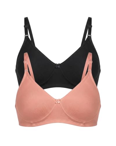 Image of Brida Monica Women's Seamless T-Shirt Bra with Transparent Straps | Full Coverage | Soft Cotton Blend | Non-Padded & Wire-Free