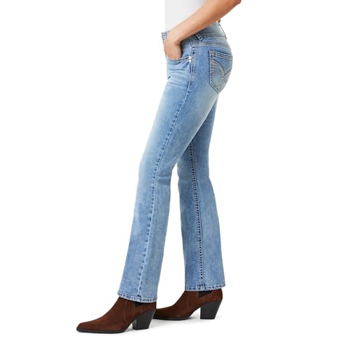 Image of WallFlower Luscious Curvy Bootcut Jeans for Women, Mid-Rise Insta Stretch Denim, Size-Inclusive Juniors Jeans