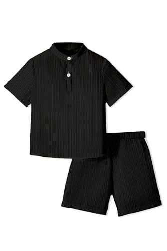 Image of Fashion Dream Boys Cotton Blend Solid Co-ord Set|Boys Co-ord Set|Boy's Clothing Set|Boy's 2 Piece Set|Clothing Set|Boys T-Shirt and Short Set|Co-ords