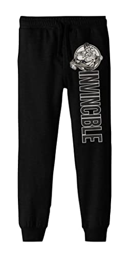 Superman Vintage Invincible Graphic Boy's Black Jogger Pants