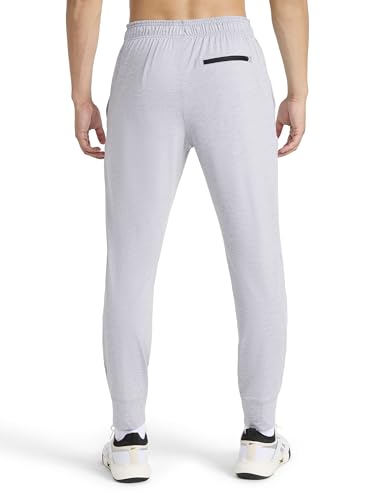 Reebok Men’s Dunk Jogger, Standard Fit, 30” Inseam, Lightweight Stretch Poly-Blend Fabric, Grey Heather, X-Large - image 2