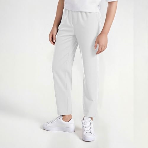 Boys School Uniform Pants Stretch Flat Front Dress Pants Athletic Casual Pant Chino Twill Adjustable Waist Trousers4