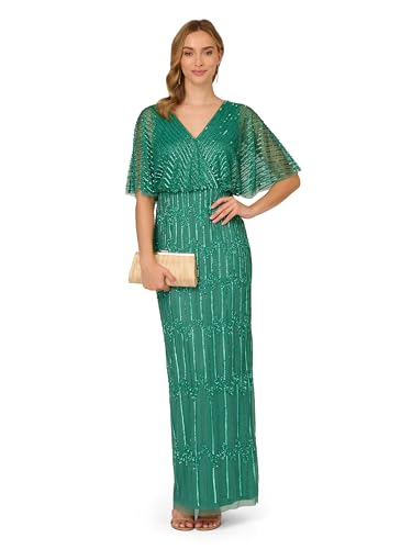 Adrianna Papell Women's Bell Sleeve Tie Front Dress4