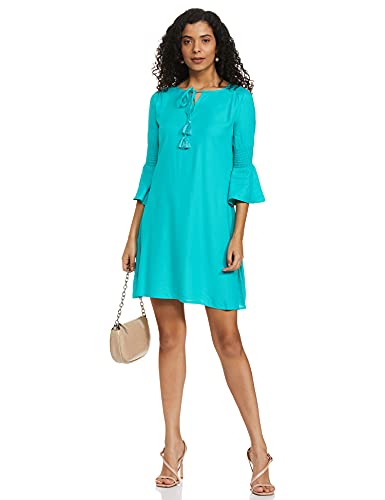 Image of EASYBUY Women's Crepe A-Line below The Knee Casual Dress