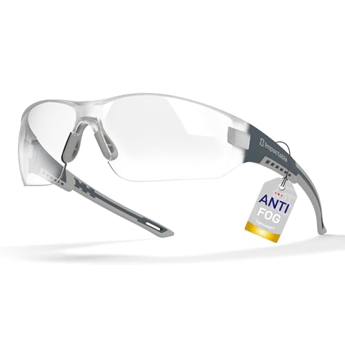 IMPACTABLE Pickleball Safety Glasses Women Men Eye Protection Slim Grey
