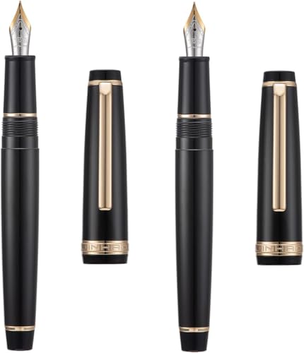 Stylo-plume en résine multicolore INFRI rechargeable avec plume fine et moyenne
