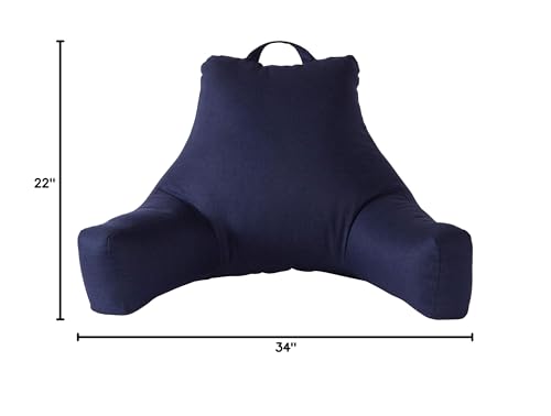 Almohada cuerpo extra grande de poliéster azul cobalto miniatura 6