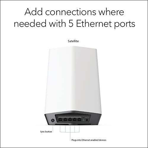 Image of NETGEAR Orbi Pro WiFi 6 Tri-Band Mesh Add-on Satellite (SXS80) for Business or Home | Coverage up to 3,000 sq. ft, 100 Devices | AX6000 802.11AX (up to 6Gbps) | Requires Orbi Pro WiFi 6 Router