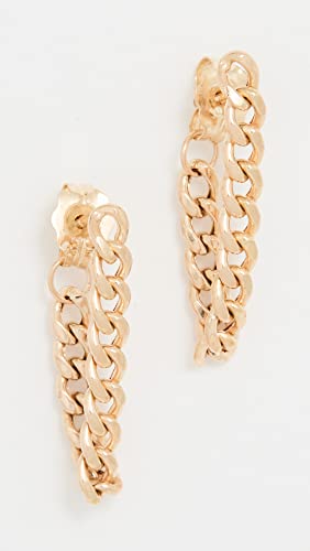 Zoe Chicco Women's 14k Gold Small Curb Chain Huggie Earrings2