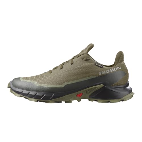 Salomon Men’s Alphacross 5 Gore-Tex, Waterproof Trail Running Shoes - Olive Night/Black/Deep...