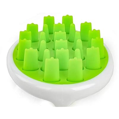 Zyllion ZMA-12 Scalp Massagers and Shampoo Brush (Pink & Green)