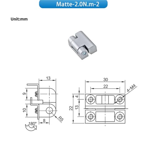 Boîte de distribution et armoire de commande charnière zinc arrêt libre 2.0N.m