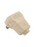 Leviton 101AN-W 15 Amp, 125 Volt 2-Pole 2-Wire, Non-Polarized Angle Plug, White