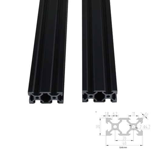 Profilé aluminium 2040 de 600 mm rigide et extrudé de haute précision