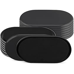 Patines Goma Eva Navaris Deslizadores para muebles en moqueta - Set 16x almohadilla ovalada de goma EVA y plástico para mover sillas mueble mesa - Pads ovalados