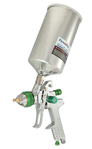 Dynastus 1 Quart Gravity Feed Paint Pot Aluminum Spray Gun Cup With Nylon Snug Fitting Press Fit Lid, 3/8" Attachment Thread #TOP3