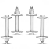 ULZOZN Front Alignment Camber Toe Adjustment Bolt Fit for Toyota Tacoma 1995-2004 4Runner 1996-2002 Replace 48409-35050 48452-35020 90080-11283, 4 Pcs Lower Control Arm Cam Bolts Kit