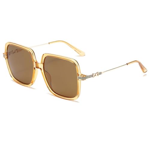 Lunettes de soleil femmes protégeant des reflets avec monture métallique fine UV400