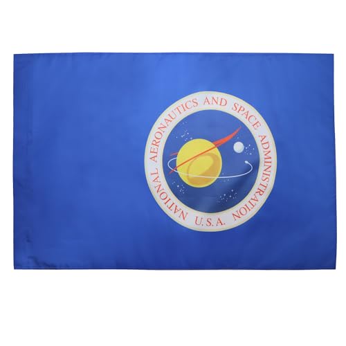 AZ FLAG - Drapeau NASA des Etats-Unis - 90x60 cm - Drapeau National Aeronautics And Space Administration Des Usa 100% Polyester Avec Fourreau et Cordelette - Pavillon 50 g