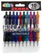 Zebra Pen 2039 Z-Grip Mini Ballpoint - Assorted 10 Pack
