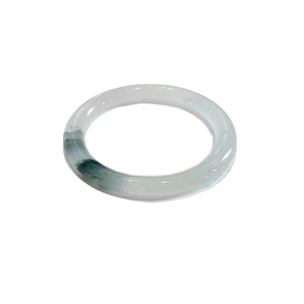 Bracciale naturale da donna in giada rotonda da 58 mm. Stile giovane