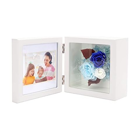 ANLUNOB Preserved Flower Photo Frame 55inch/66inch Glass Picture Frame MDF -Eternal Roses in Picture Frame- Birthday Anniversary Valentine’s Day Thanksgiving Day Cover