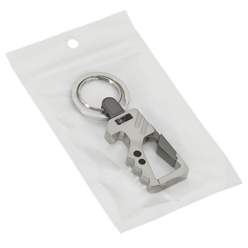 Image of Mandark Car Key Chain, Heavy Duty Auto Keychain Bottle Beer Opener with Double Keyrings Carabiner, Universal Keylinker (Silver /Black)