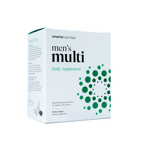 SMARTERNUTRITION Smarter Nutrition Men’s Multivitamin - Plant Sourced Vitamins & Powdered Minerals for Optimal Absorption - Includes Vitamin A, Vitamin D3, Vitamin E, Calcium, and More (30 Servings)