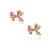 Valentines Earrings for Women Pink Bow Earrings Studs Pink Earring Coqutte Jewelry Bow Accessories Ribbon Bowknot Bowtie Unique Elegant Earring Fashion Trendy Jewelry Valentines Day Gift