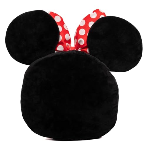 Image of Mirada Mickey Bow Cushion - Soft Toy, Stuffed Plush Pillow, for Kids, Girls & Boys, Room Decor - 35cm