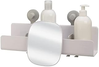 Joseph Joseph EasyStore Self-Draining Large shower shelf with removable mirror - White